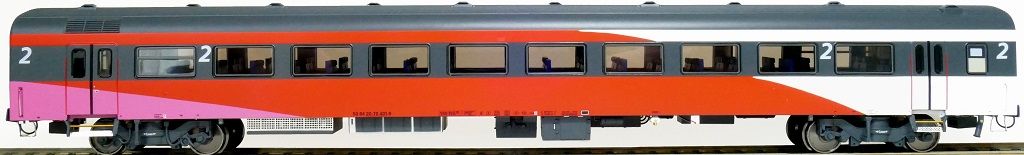 Exact-train 11146 - NS ICRm Fyra 1 (Amsterdam - Brussel) für die Hsl-Strecke eingesetzt Endwagen B(Rose/Rot/Weiss) H0