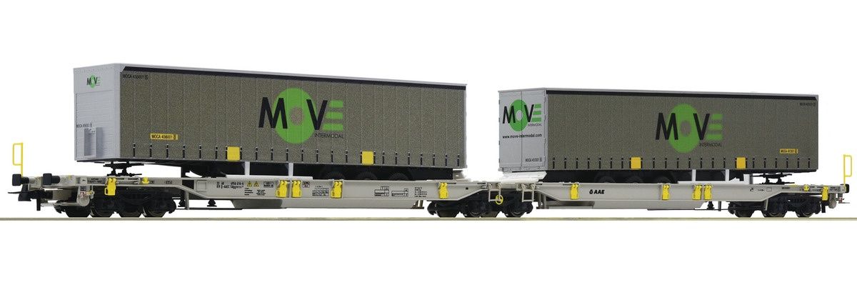 Roco 67404 - Doppeltaschen-Gelenkwagen, AAE