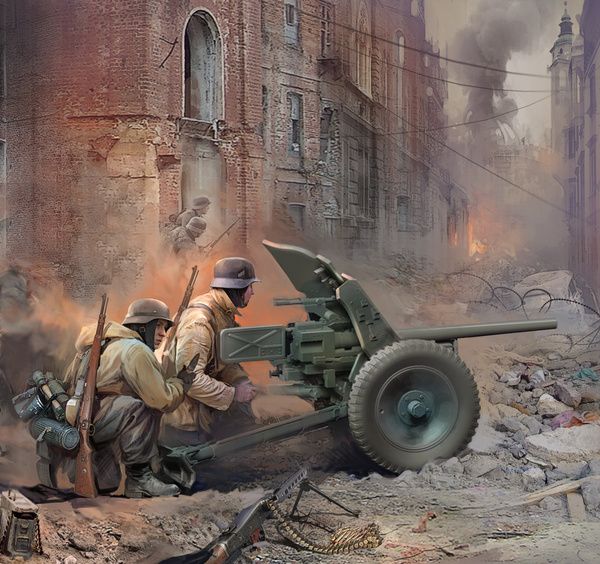 Zvezda 6111 - German 81-mm Mortar with Crew WWII 1:72