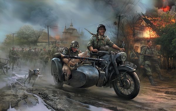 Zvezda 6142 - German Motorcycle R-12 1:72