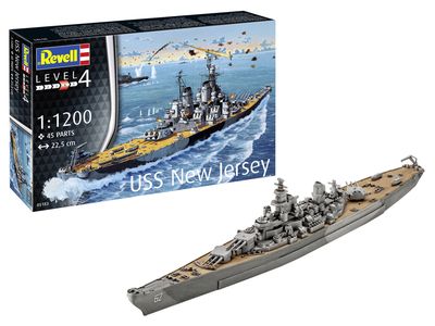 Revell 75183 - Starter Kit Battleship USS New Jersey 1:1200