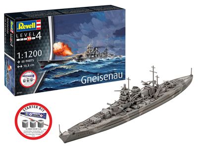 Revell 75181 -  Starter Kit Battleship Gneisenau 1:1200