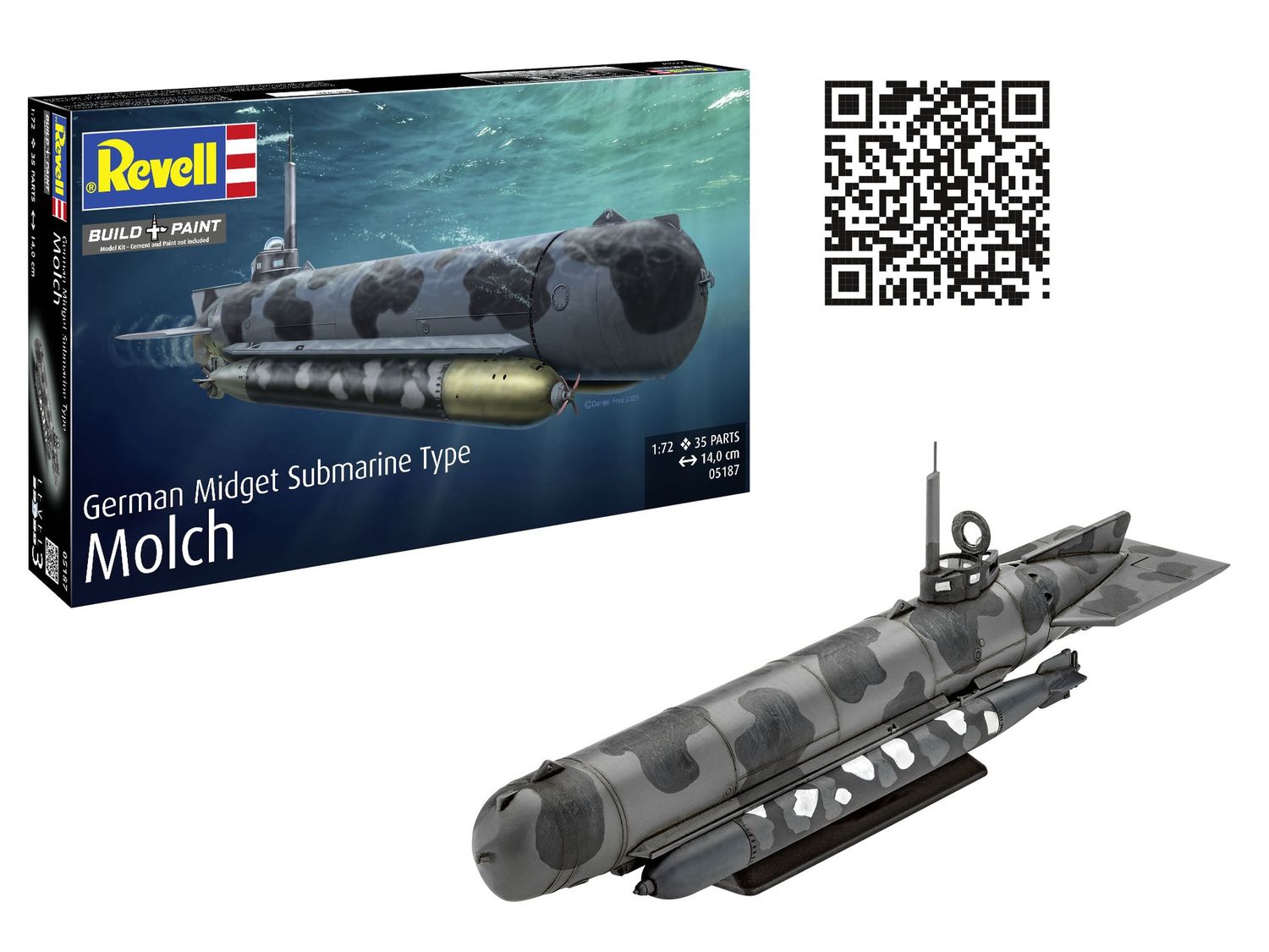 Revell 05187 - German Midget Submarine Type Molch 1:72