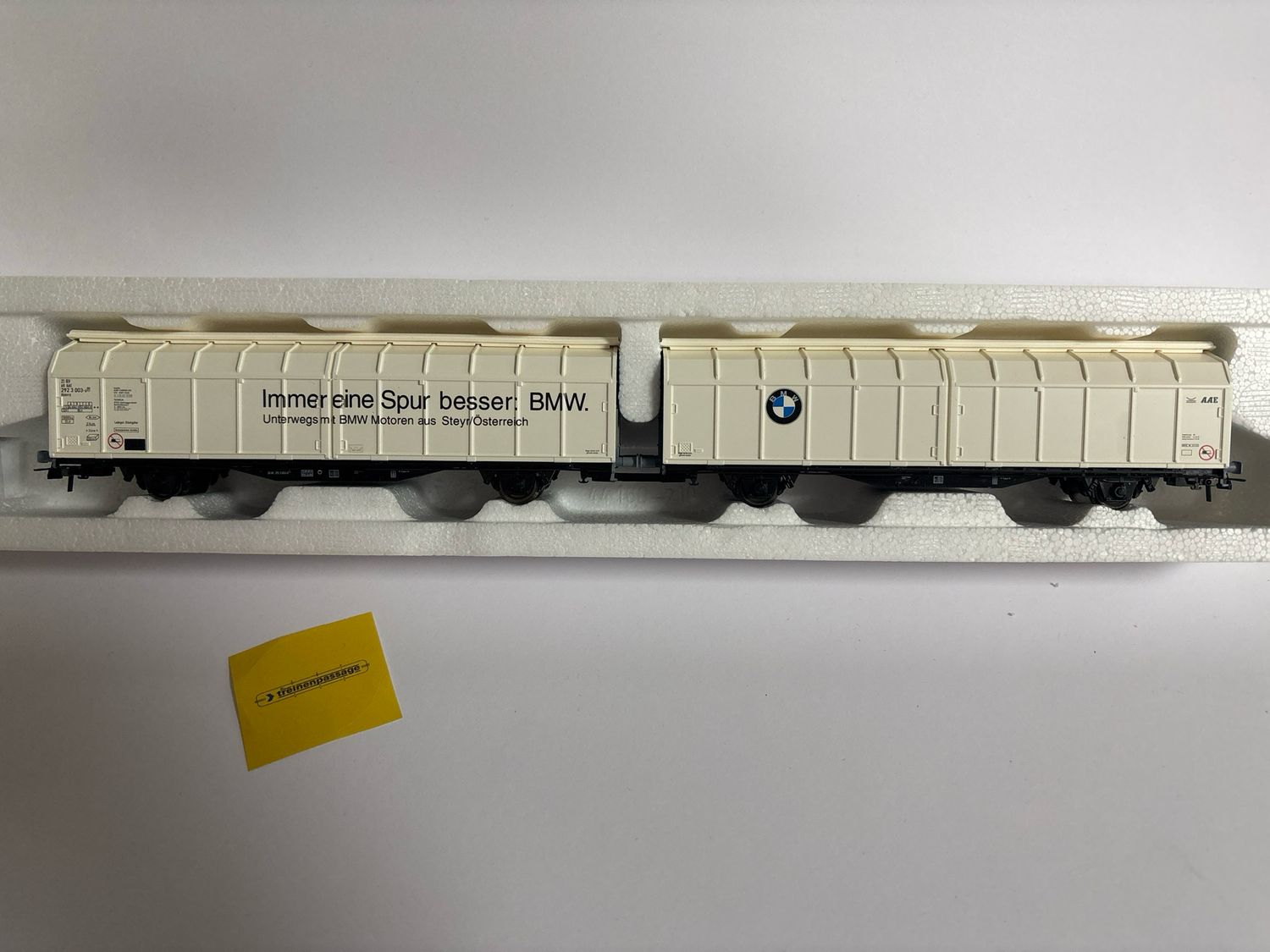 Roco 44160 - H0 Dubbele set met schuifwandwagens &#39;BMW&#39; H0