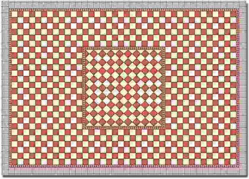 Busch 7413 - Decoratieve platen, betegeld antiek vierkant