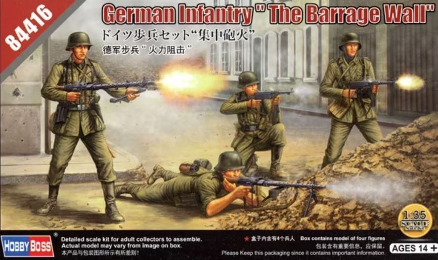 Hobbyboss 84416 - German infantery &quot;The Barrage wall&quot; 1:35