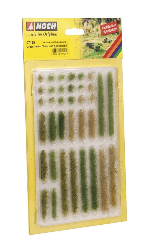 Noch 07125 - Grasstreifen “hell- und dunkelgrün”
