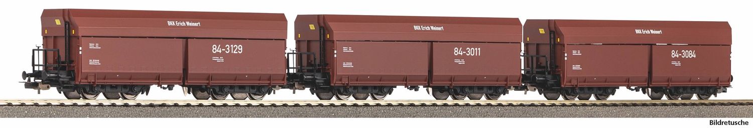 Piko 28329 -  Set van 3 zelflossende wagons Fad 6770 BKK DR IV H0
