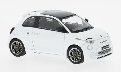 IXO 1:43 -  Fiat 500e Abarth, wit, 2024