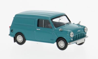 Brekina 1:87 -  Austin Mini Countryman, blauw, 1960