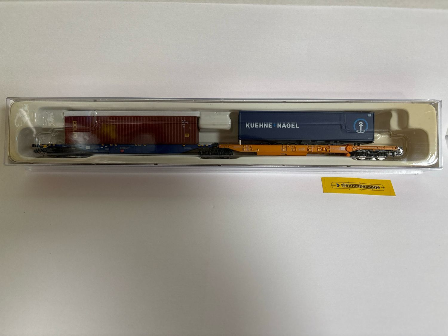 Hobbytrain H23750-5 - Containerwagon Sdggmrs 744 DB &quot;Kühne en Nagel&quot; N