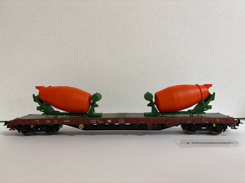 Piko 54167 - Platte wagon Rs670 met betonmengtrommellanding DB-AG V  H0