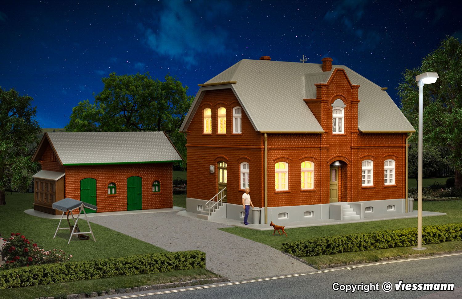 Kibri  38188 - Vestigingshuis Oberhausen met bijgebouw H0