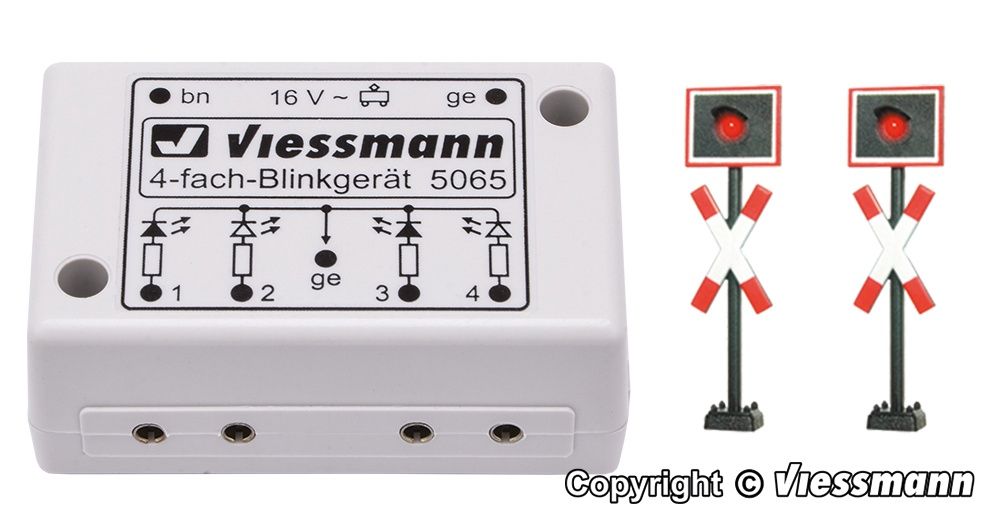 Viessmann 5060 - Andreaskruizen met knipperende elektronica, 2 stuks H0
