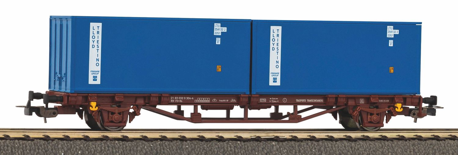 Piko 58755 - Containerwagon FS, IV, 2x20&#39; container IV H0
