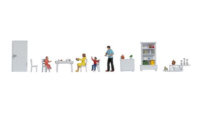 Noch 16284 - Figuren-Themenwelt "Esszimmer" H0