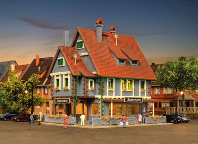 Vollmer 47660 - Supermarkt met inrichting en binnen verlichting LED N