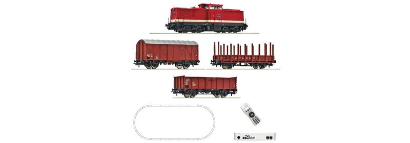 Roco 5110009 - Z21 Digitale startst met diesellocomotief BR101 met goederenwagons, DR H0
