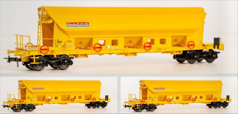 Van Biervliet 83201 - Set van 3 Tads Schuifdakwagon, geel,  D-NACCO