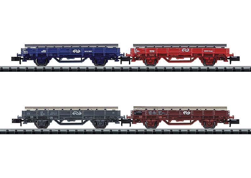 Minitrix 15628 - Wagonset, 4 delig "Spoorwegaanleg" NS  N
