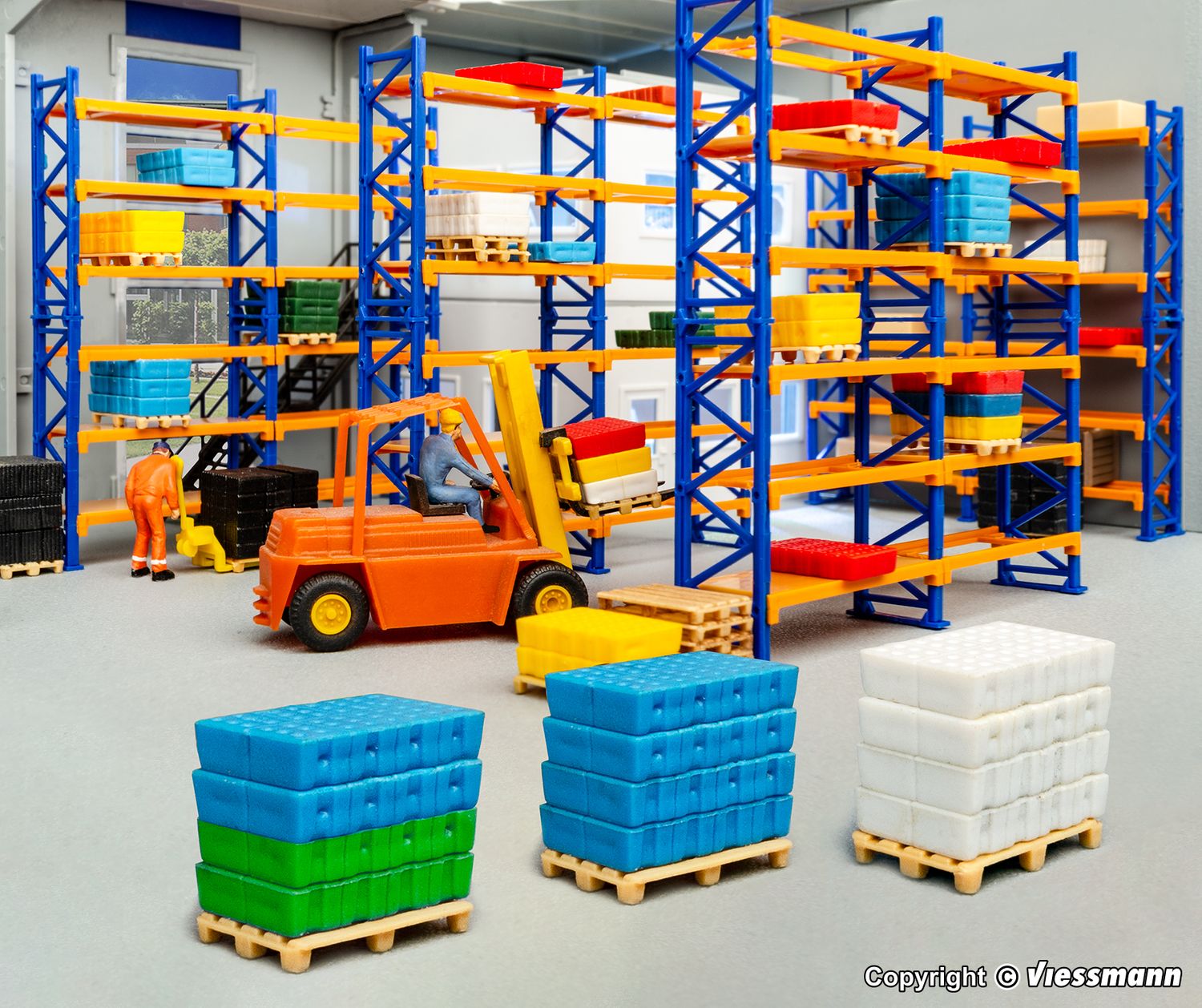 Kibri 38613 - Decoratieset Palletstellingsysteem 4 stuks  H0