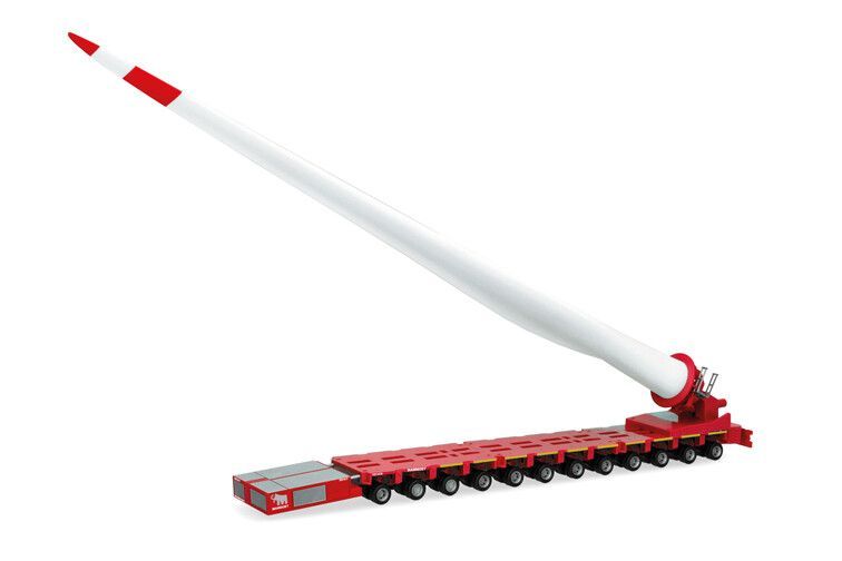 Herpa 1:87 - Goldhofer FTV 300 + windmolenvleugel Mammoet (NL)