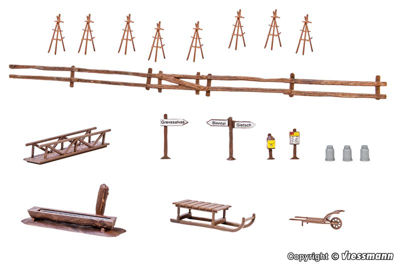 Kibri 38111 - Decoratieset Alpenland H0