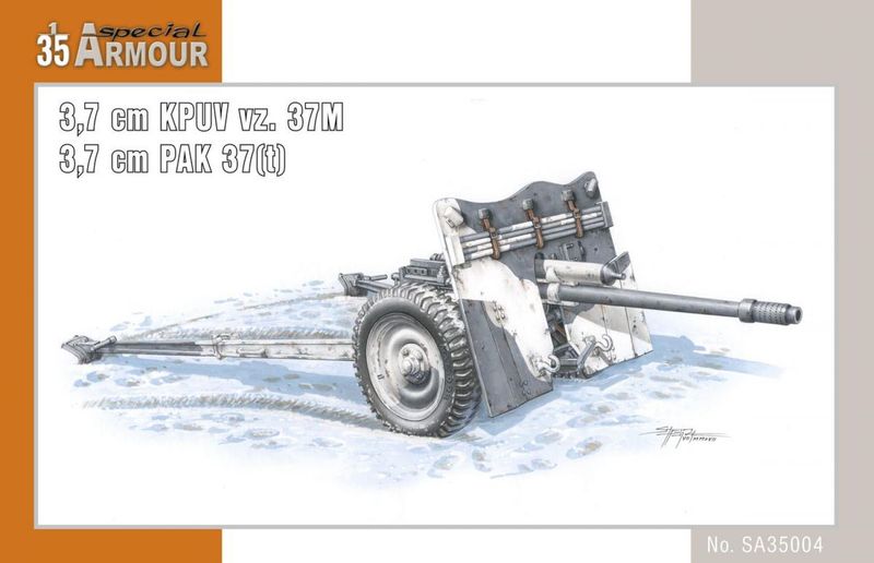 Special Armour SA35004 - kanón 3,7 cm KPUV vz.37M / 3,7 cm Pak M 37 (t) 1:35