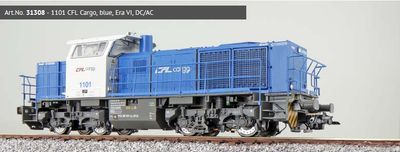 ESU 31308 - Class G1000, 1101 CFL Cargo, blue, Era VI, DC/AC H0