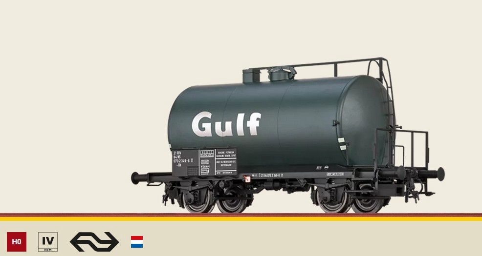 Brawa 50016 - Leichtbaukesselwagen Uerdingen Uh "Gulf" NS, H0