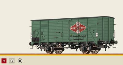 Brawa 49731 - Gedeckter Güterwagen (Gw) G "Fortschritt" DR, H0