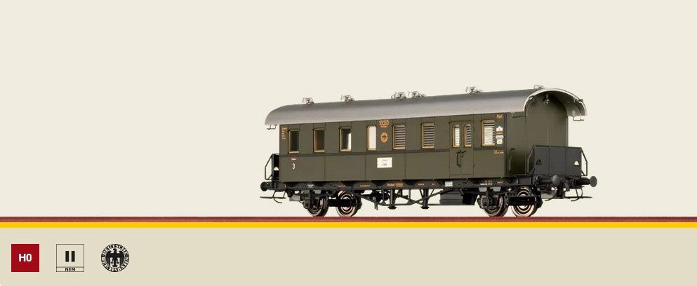 Brawa 45762 - Post-/Personenwagen CPostid 21 DRG , II, H0