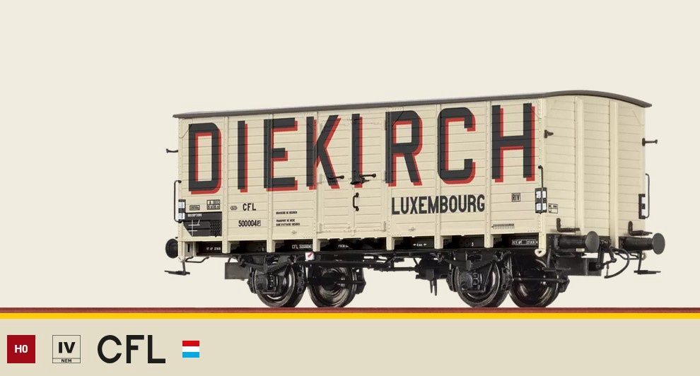 Brawa 49733 - Gesloten goederenwagen  Diekirch