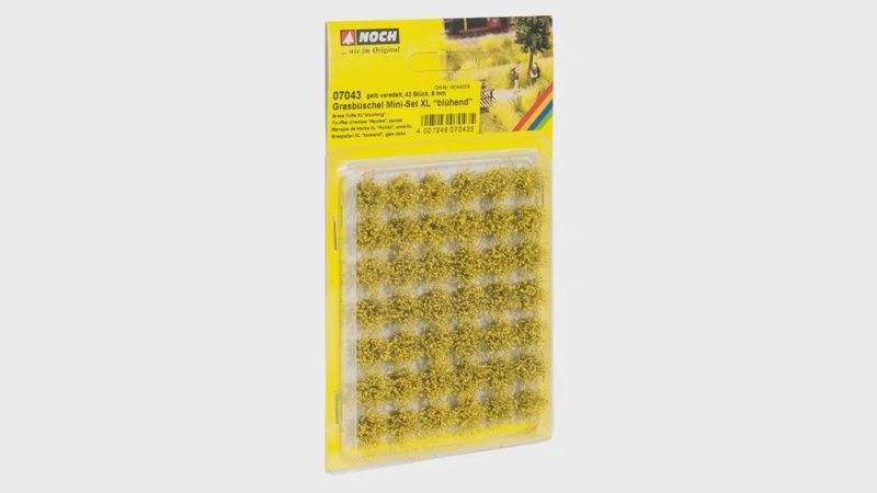 Noch 07043 - Grasbüschel Mini-Set XL “blühend gelb”