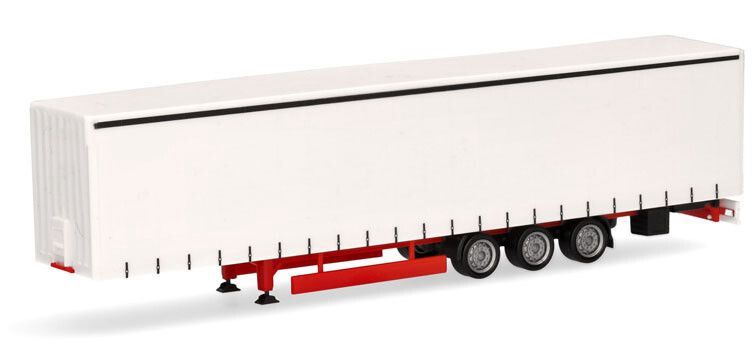Herpa 1:87 - Gordijntrailer Volumen 15m, wit/rood