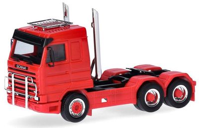 Herpa  1:87 - Scania 143 Streamline 3a.+ dakdrager en uitlaat, rood