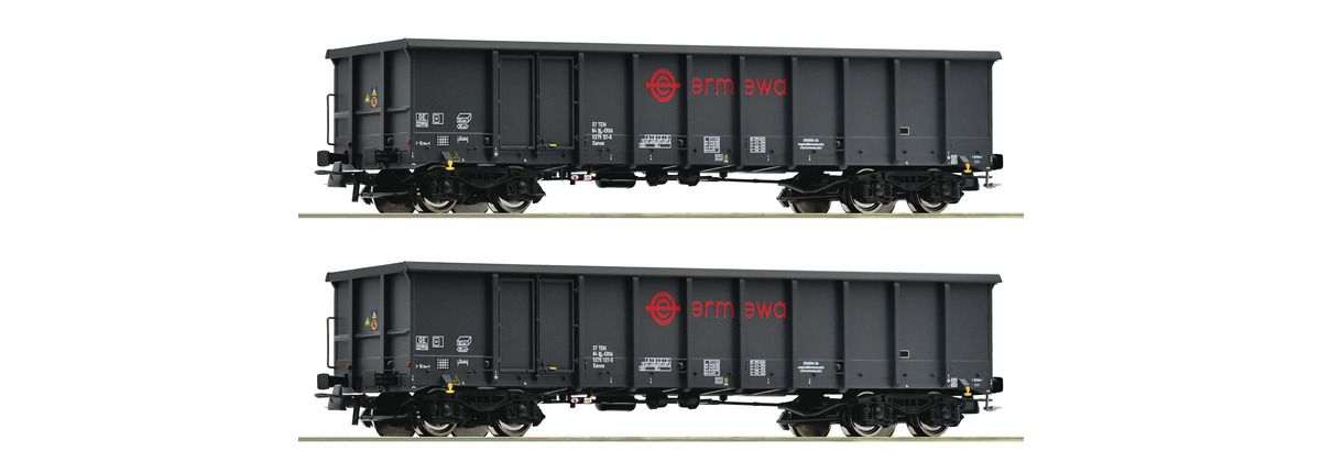 Roco 76001 - 2-tlg. Set: Offene Güterwagen, Ermewa, NL