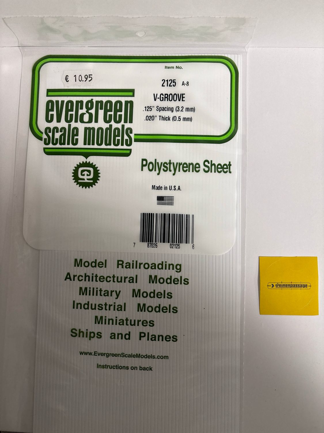 Evergreen 2125 - Gegroefd - 0.5mm dik - plankbreedte 3.2