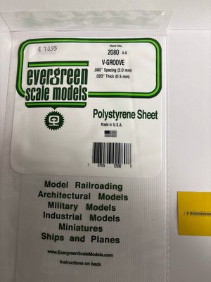 Evergreen 2080 - Gegroefd - 0.5mm dik - plankbreedte 2