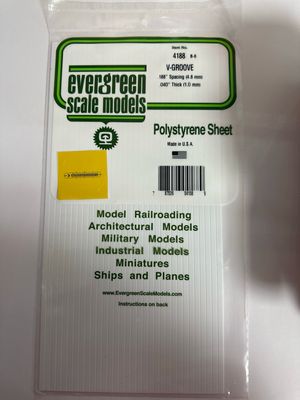 Evergreen 4188 - Gegroefd - 1mm dik - plankbreedte 4.8