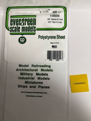 Evergreen 4250 - Gegroefd - 1mm dik - plankbreedte 6.4