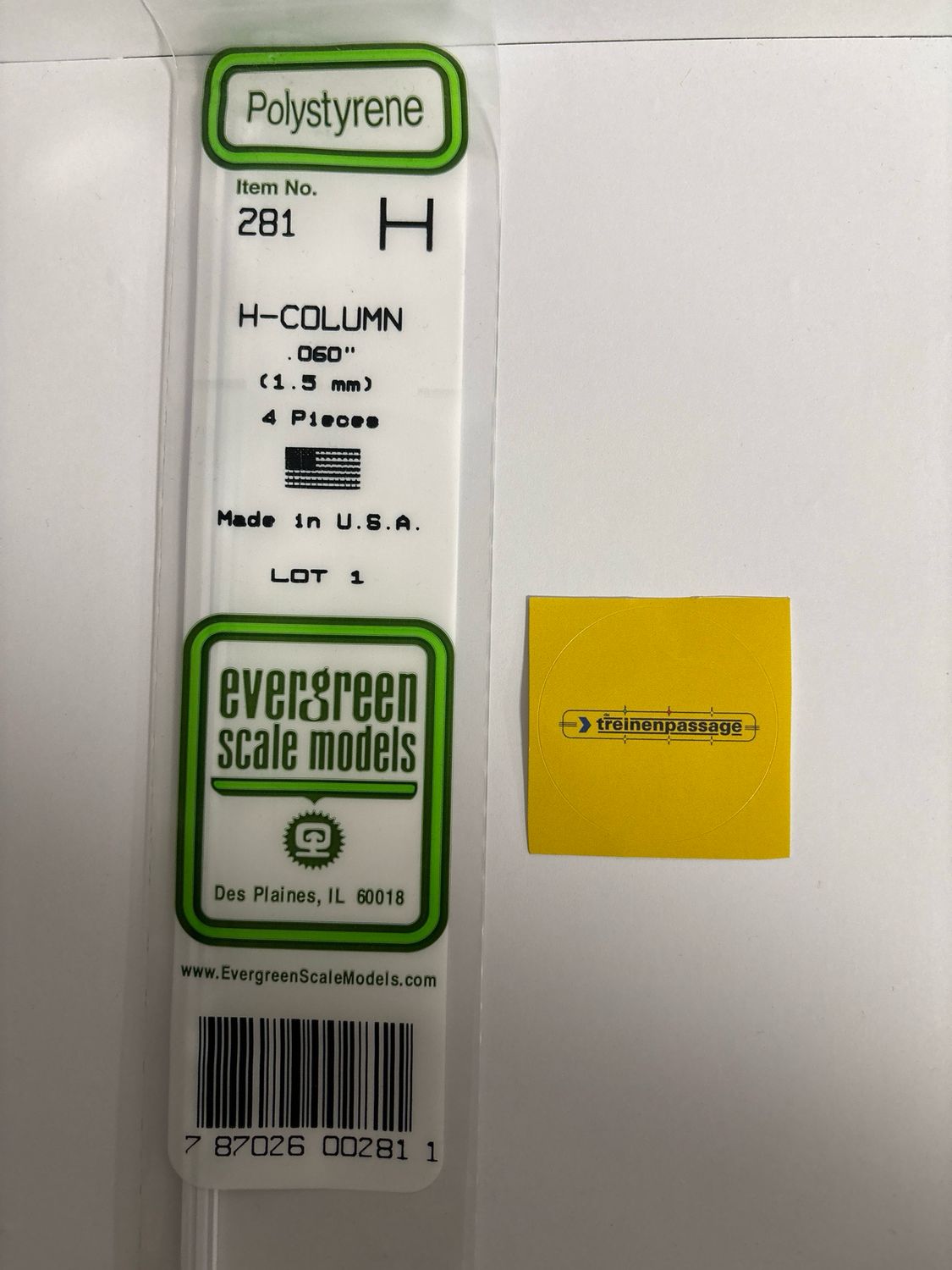 Evergreen 281 - H-Profiel - 1,5