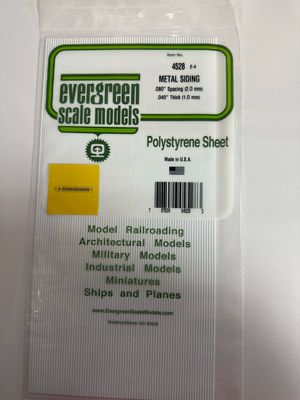 Evergreen 4528 - Metaalwand - 1mm dik - prof. breedte 2