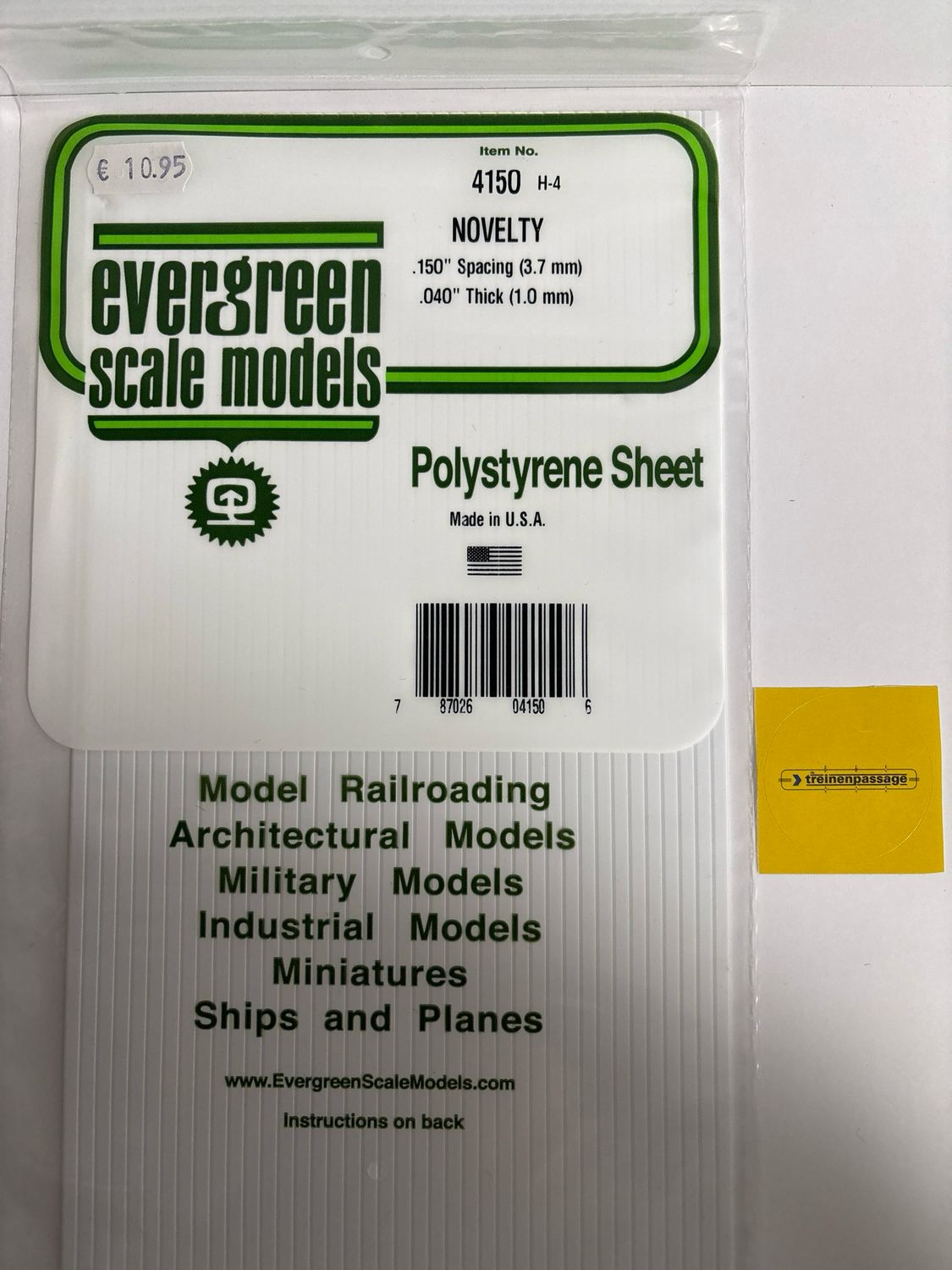 Evergreen 4150 - Schroten - 1mm dik - plankbreedte 3.8