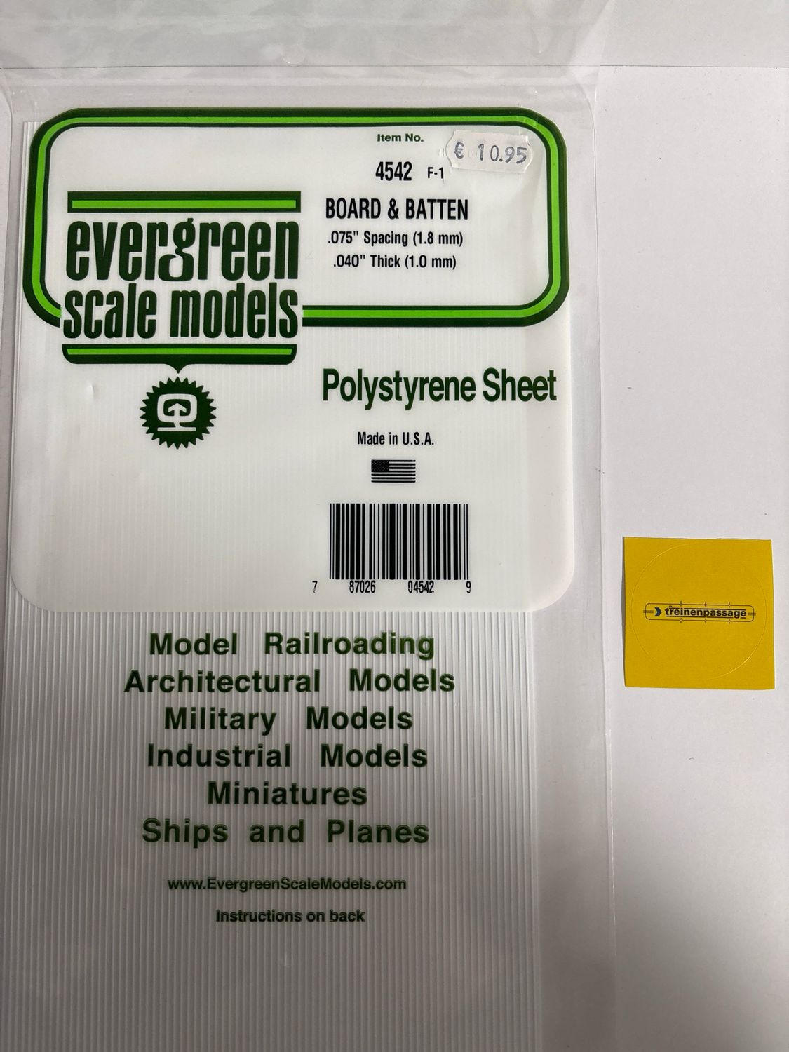 Evergreen 4542 - Board &amp; Batten - Plankbreedte 1.9mm