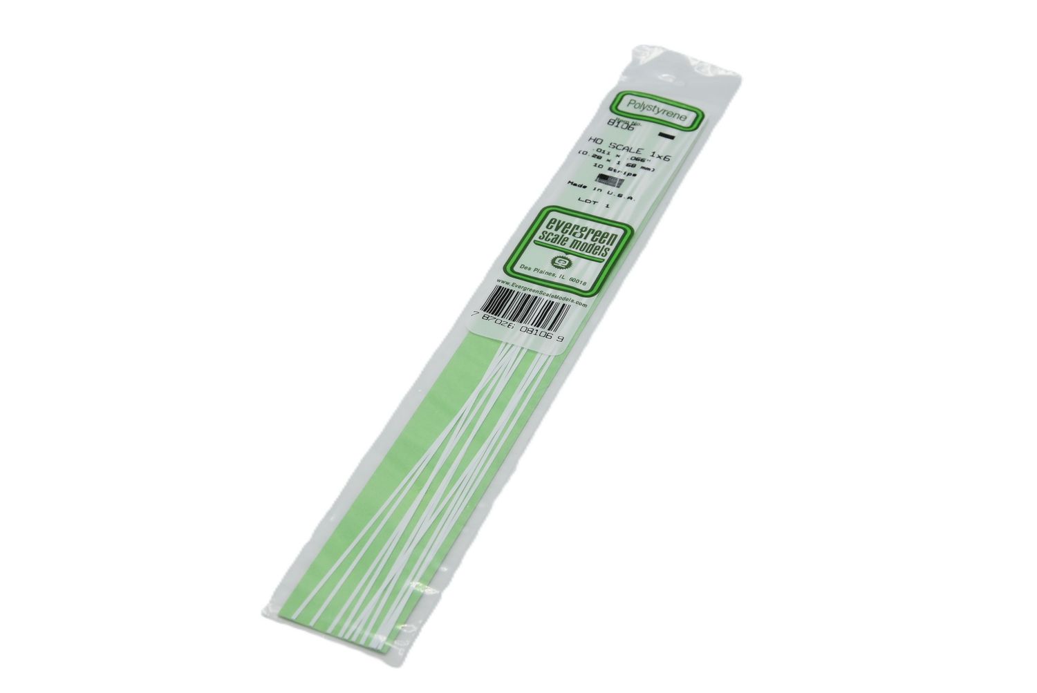 Evergreen 8106 - HO Strip - 0,25x1,68
