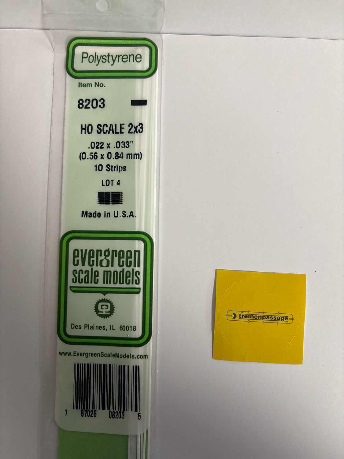 Evergreen 8203 - H0 Strip - 0,56x0,84