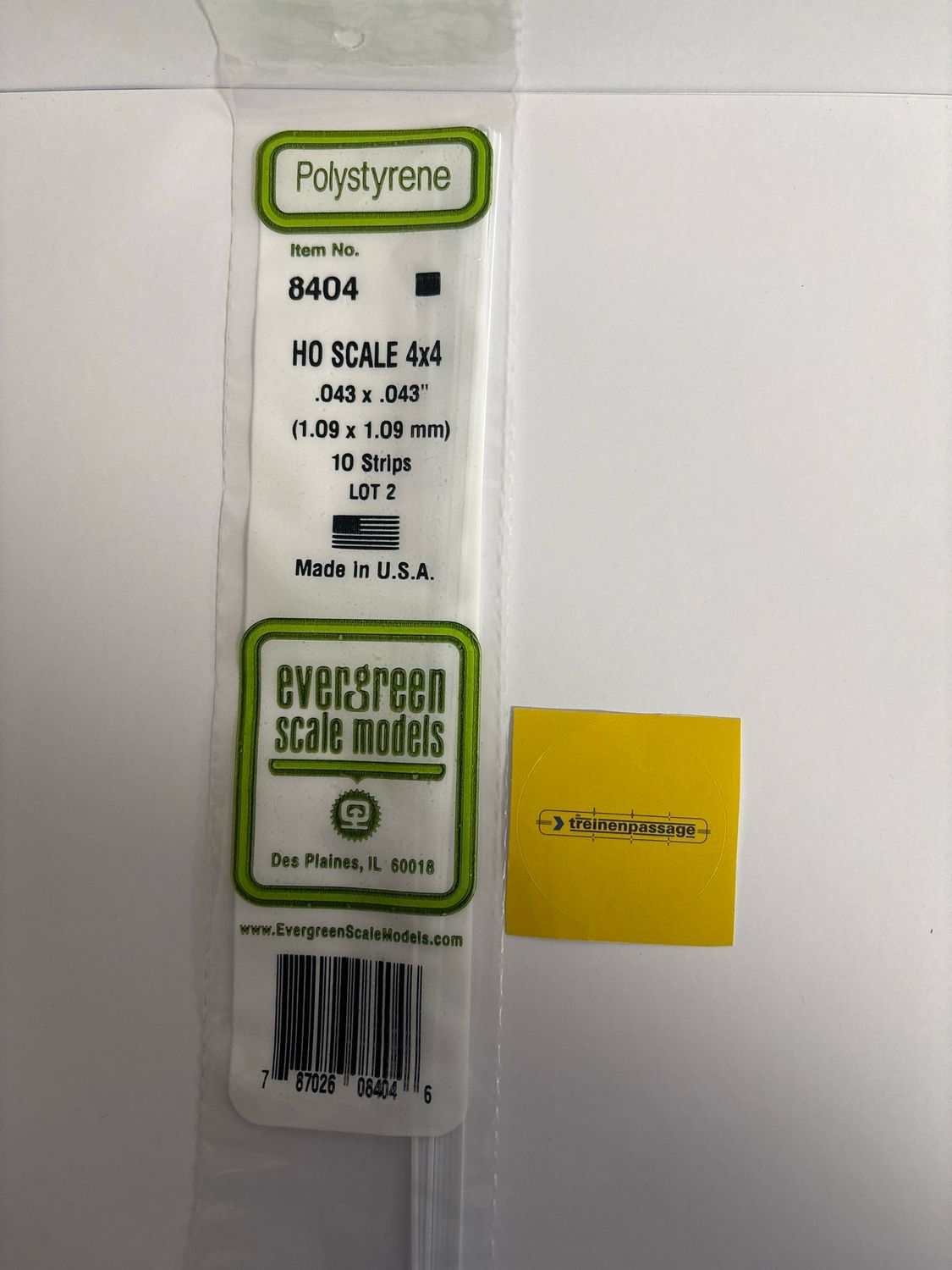 Evergreen 8404 - H0Strip - 1,09x1,09
