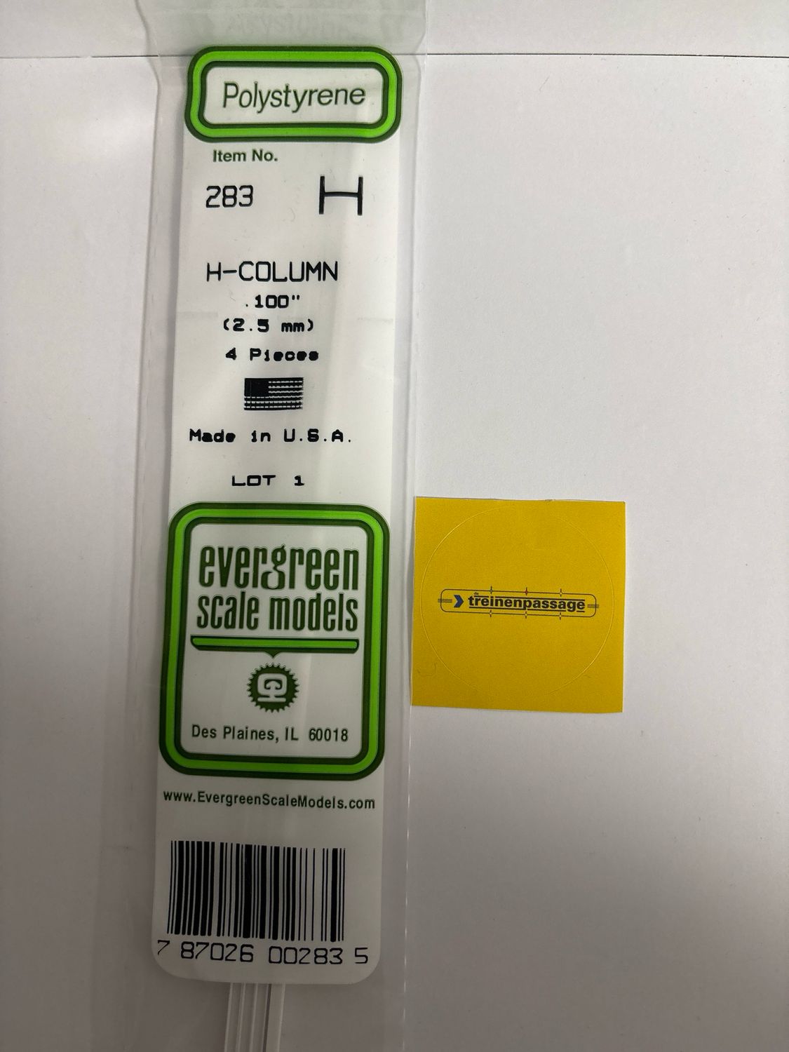 Evergreen 283 - H-Profiel - 2,5