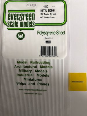 Evergreen 4530 - Metaalwand - 1mm dik - prof. breedte 3.2